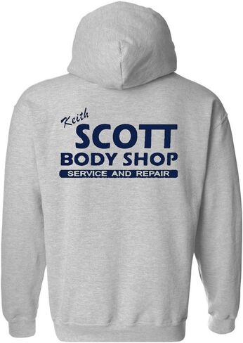 سترة بغطاء للرأس من City Shirts Keith Scott Body Shop Carolina TV Back Print DT Sweat Hoodie in Kuwait