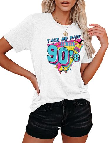 80s Baby 90s Made Me Shirt Womens Vintage Tie Dye 90s Shirts Casual Retro 80's Nostalgia Shirt Tops in Kuwait
