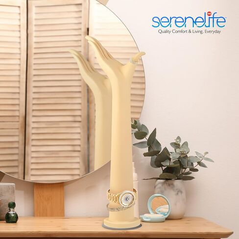 SereneLife Jewelry Hand Display Holder, Extended Long Dummy Female Mannequin Hand, Skin Tone Organizer for Accessories, Suitable to Show Off Jewelries such as Ring, Bracelet, Bangle, Watch, Glove, etc in Saudi Arabia
