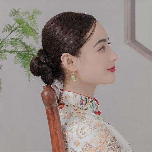 CHUNYANAN فريدة من نوعها محظوظ النرد الحصول على أقراط جونغ الغنية للنساء الفتيات الإبداعية خمر النرد مكعب هندسية استرخى قطرة بيان أقراط مجوهرات in Kuwait