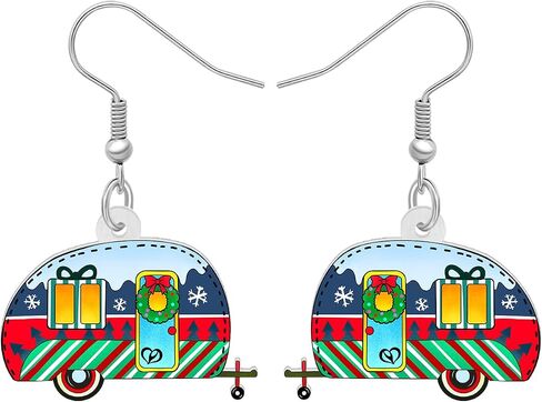 RAIDIN Cute Acrylic Camper Travel Trailer Dangle Hook Earrings Camping Car Jewelry Gifts for Women Girls Camper Lovers in Saudi Arabia