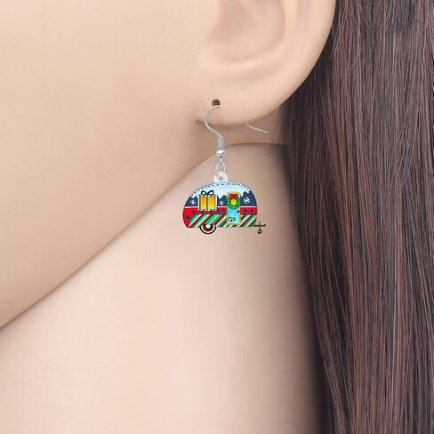 RAIDIN Cute Acrylic Camper Travel Trailer Dangle Hook Earrings Camping Car Jewelry Gifts for Women Girls Camper Lovers in Saudi Arabia