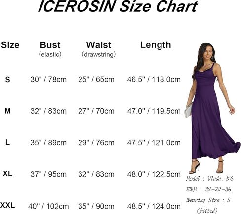 فستان ICEROSIN صيفي كاجوال بحزام سباغيتي ورقبة متدلية وقابل للتعديل مع خصر برباط in Kuwait