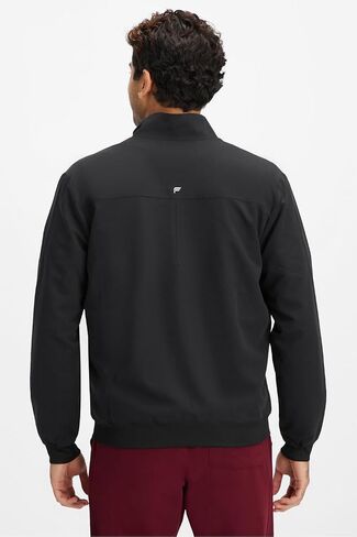 Fabletics Men's Foundation 4-Pocket Scrub Jacket - MotionTech, Lightweight, Breathable, Wrinkle-Resist, Semi-Slim Fit in Saudi Arabia