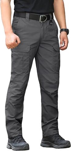 CARWORNIC Men's Ripstop Tactical Pants Water-Resistant Military Cargo Pants Lightweight EDC Pockets Outdoor Hiking Work Pants in Saudi Arabia