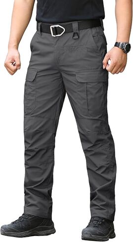 CARWORNIC Men's Ripstop Tactical Pants Water-Resistant Military Cargo Pants Lightweight EDC Pockets Outdoor Hiking Work Pants in Saudi Arabia