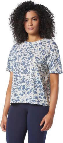 Women's Performance Crew Neck Printed Short Sleeve Boxy Te in Saudi Arabia