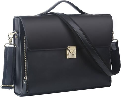 حقيبة جلدية من Leathario للرجال حقيبة كمبيوتر محمول جلدية حقيبة كتف رسول حقيبة عمل الأعمال in Kuwait