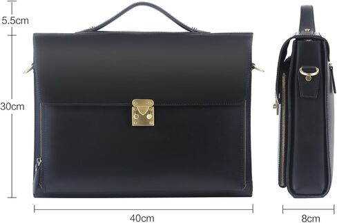 حقيبة جلدية من Leathario للرجال حقيبة كمبيوتر محمول جلدية حقيبة كتف رسول حقيبة عمل الأعمال in Kuwait