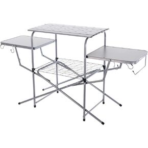 ASMOKE Foldable Grilling Table – Premium & Lightweight Aluminum Cooking Table for Outdoor BBQ Party, Camping and RV Touring - Compatible with AS350 Series, 88lbs Capacity, Comes with Carrying Bag