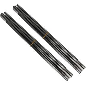 Tent Pole Support, 2 pcs 9 Sections Outdoor Aviation Aluminum 11.3ft Double Tent Poles Support Frame Rod Accessory Replacement Accessories for Camping Backpacking Hiking