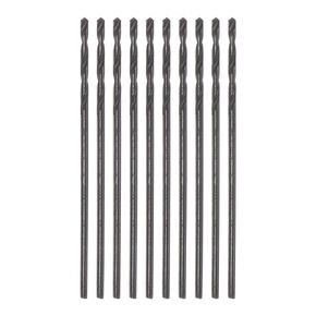 10pcs Jobber Drill Bits 3.3mm (10/77") Nitride Coated High Speed Steel (HSS) 4241 Twist Drill Bits for Stainless Steel Copper Aluminum Alloy Metal Wood Plastic, Black