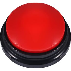 Pet Communication Button for Dogs, 30 Seconds Voice Recording Button Dog Pet Talking Buzzer Pet Interactivity Device Dog Bells for Potty Training, Not Include Batteries (Red)