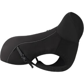 معطف سترة شتوية دافئة للكلاب، سترات للكلاب عاكسة للرياح ومضادة للماء، ملابس للطقس البارد والمشي لمسافات طويلة والسفر باللون الأسود L in Kuwait