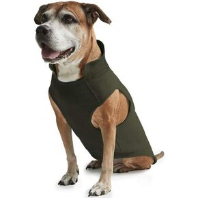 Everyday Adventurer Soft Stretch Warm Fleece Pull-Over Dog Jacket Vest Coat for Small Dogs, Medium Dogs and Big Dogs with Leash Attachment (X-Small, City Grey)