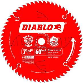 Diablo 7-1/4" 60T Diablo Finish Work Circular Saw Blade
