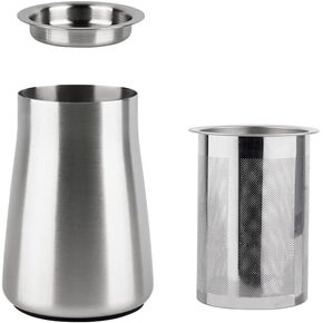 watchget Coffee Sifter Coffee Grind Sieve 250um Fine Mesh Coffee Powder Sieve Stainless Steel Ground Coffee Receiver Coffee Making Accessory Non-slip Base