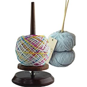 Yarn Holder Stand Spindle Storage for Skeins of Yarn Wool Chrochet Dispenser Tool Revolving Yarn Holder Winder Wood Yarn Holder with Twirling Mechanism Classic Storage Swift Yarn Spindle Wooden Spinning Yarn & Thread Holder Knitting Embroidery Craft & Sew