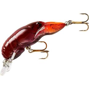 Rebel Lures Original Realistic Crawfish Crankbait Fishing Lure, Flaming Junebug, Wee (5-7 ft Depth)