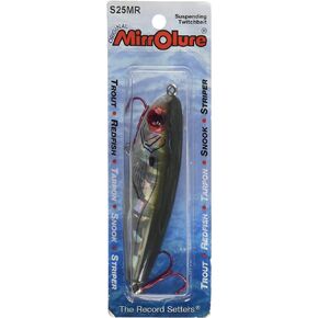 MirrOLure S25MR-18 S3 Catch 5 Suspend Green Bk/White/Silver 3.5in 3/4oz in Saudi Arabia