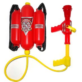 Firefighter Backpack Water Gun Blaster for Kids- Tank with Hose Shooter, Super Water Squirt Suitable for Outdoor Play Boys & Girls, Fireman Pretend Play by 4E’s Novelty