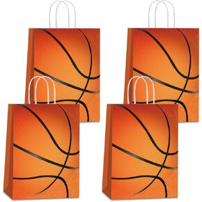 16 PCS Basketball Party Favor Bags Basketball Treat Bags Basketball Goodie Bags Basketball Gift Bags Basketball Themed Party for Kids Boys Girls Birthday Party Supplies Decorations in Saudi Arabia