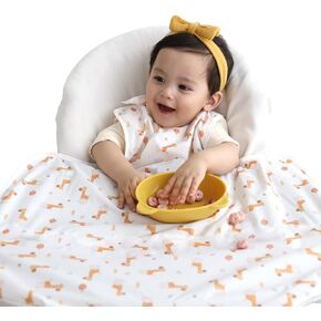 Coverall Baby Feeding Bib for highchair, ULTRA-THIN & Light-weight waterproof toddler bib, WM & Dryer Compatible