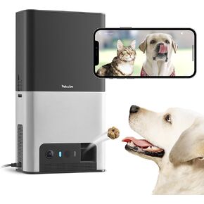 Petcube Bites 2 Wi-Fi Pet Camera with Treat Dispenser & Alexa Built-in, for Dogs and Cats. 1080p HD Video, 160 Full-Room View, 2-Way Audio, Sound/Motion Alerts, Night Vision, Pet Monitor