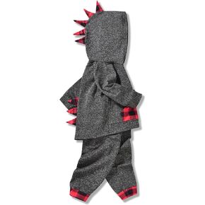 بدلة رياضية بغطاء للرأس على شكل ديناصور للأطفال الصغار من Aalizzwell لخريف وشتاء in Kuwait