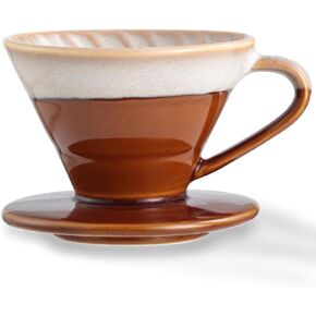 Aroplor 01 Ceramic Coffee Dripper Filter Pour Over Coffee Dripper Portable Hand Drip Cone Coffee Maker Set For Home Baristas in Kuwait