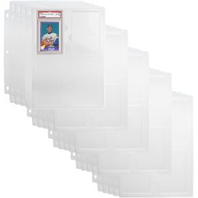 Simply Genius (25 Pack Ultra Collectible Cards Storage Tray Holder Fits Sports Cards in Slabs Graded by PSA and Pro Trading Cards for 3 Ring Trading Card Binder Pages in Kuwait