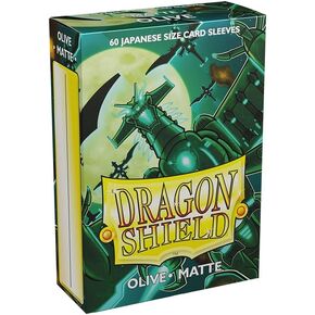 Dragon Shield Japanese Size Sleeves – Matte Olive 60CT - Card Sleeves Smooth & Tough - Compatible with Pokemon, Yugioh, & More– TCG, OCG