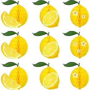 9 Pieces Bee Honeycomb Bee Birthday Party Table Centerpieces Decor Bee Honeycomb Decorations Hanging Bee Baby Shower Birthday Party Supplies (Bee)