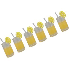 Miniature Lemonade Glasses, Resin Pack of 20 Dollhouse Lemonade Glasses for Decoration