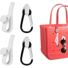 Bogg Bag Accessories Set for Bogg Bag & Simply Southern Bogg Bag, 6PCS with 2 Hooks & 2 Carabiner Clips & 2 Keychain Holders, Bogg Bag Accessories Charm Hook, Bogg Bag Attachments