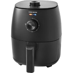 Compact 2.2 Quart Air Fryer, Non-Stick, Dishwasher Safe Basket, 1150W, Black