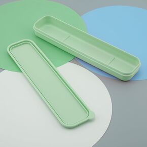 OriGlam 1pcs 24cm / 9.29inch Portable Flatware Box Travel Tableware Storage Case(Green)