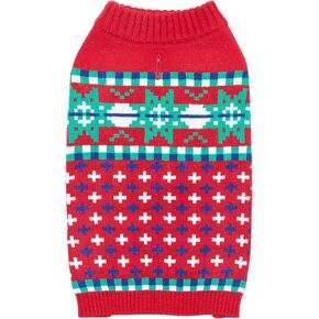 Blueberry Pet for Love of Holiday - Christmas Designer Dog Sweater, Back Length 8", Pack of 1 Clothes for Dogs