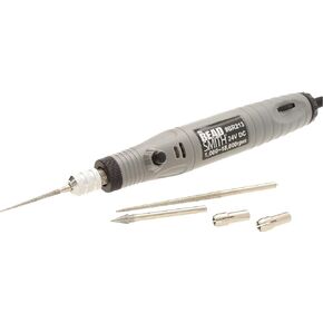The Beadsmith Electrical Bead Reamer – 3 Interchangeable Diamond Coated Tips – 24 Volt DC – Variable Speed Control – Tools for Opening & Enlarging Holes & Softening & Smoothing Rough Edges