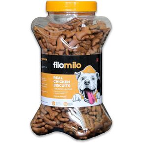 – Real Chicken Biscuits (Treats) with Ayurvedic Brahmi Powder for All Type of Dogs_17.63 OZ (500 Grams - Chicken Flavour)