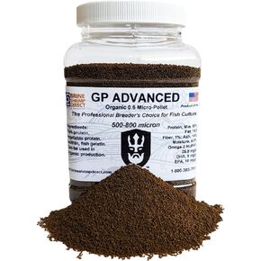 GP Advanced Organic 0.6mm Micro-Pellet for Ornamental and Zebrafish, 8 OZ.