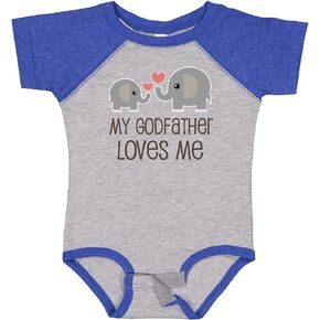 inktastic My Godfather Loves Me Godson Baby Bodysuit