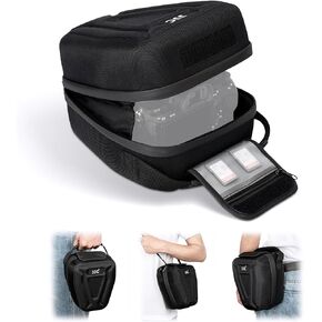 Hard Shell Camera Case for Canon EOS R50 R100 R10 R8 R7 R6 Mark II R5 Nikon Z8 Z7 II Z6 II Sony A7M4 A7M3 A7R5 A7R4 with Lens, EVA Camera Pouch with Quick Access Opening, Interior Size 6.4x4.5x7.5"