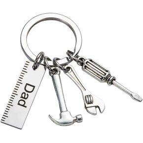 Pop Keychain with Ruler Hammer Wrench Screwdriver Gifts for Dad, Father’s Day Birthday Gifts from daughter and Son