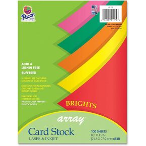 Pacon 101315 Array Card Stock، 65 رطلاً، Letter، ألوان باستيل متنوعة، 100 ورقة/حزمة in Kuwait