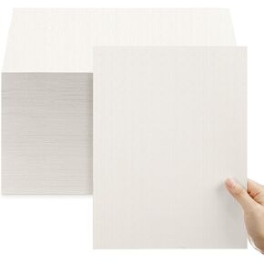 Geosar 200 Sheets Linen Cardstock Paper 8.5 x 11 Invitation Card Stock Heavy Weight 92lb 250GSM DIY Arts holiday Making Printer Index Cards Cover Postcards Blank Note Greeting(Cream)