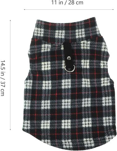 AGFELO 4 Pcs Dog Sweaters for Small Dogs Male Winter Fabric Dog Sweater with Leash Ring Fleece Vest Dog Pullover Jacket Warm Pet Dog Clothes for Puppy Small Dogs Cat Chihuahua Boy Plaid Pattern S in Kuwait