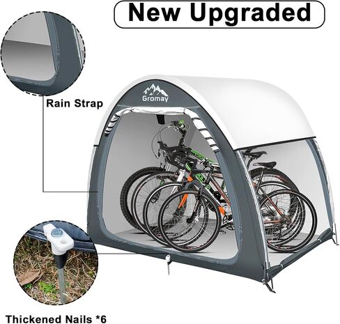 Outdoor Bike Covers Storage Shed Tent, Portable Bicycle Storage Cover, Foldable 210D PU4000 Waterproof Oxford Fabric Bike Shelter for 2-3 Bike in Saudi Arabia