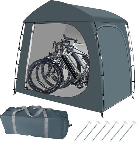 Outdoor Bike Covers Storage Shed Tent, Portable Bicycle Storage Cover, Foldable 210D PU4000 Waterproof Oxford Fabric Bike Shelter for 2-3 Bike in Saudi Arabia
