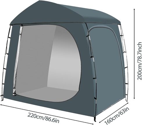 Outdoor Bike Covers Storage Shed Tent, Portable Bicycle Storage Cover, Foldable 210D PU4000 Waterproof Oxford Fabric Bike Shelter for 2-3 Bike in Saudi Arabia